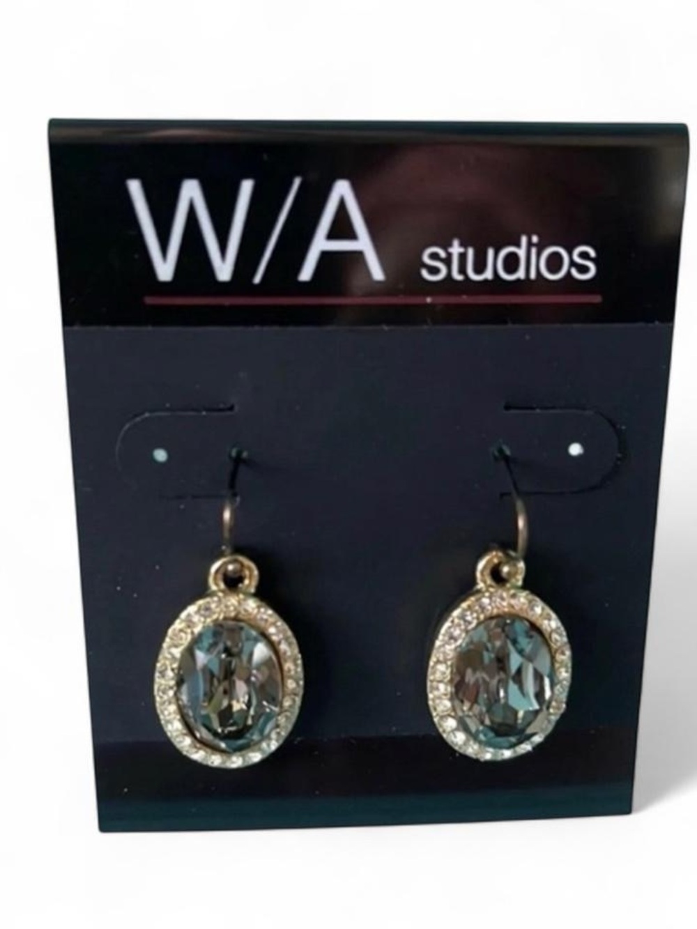 NWT WA Studio Green crystal earrings